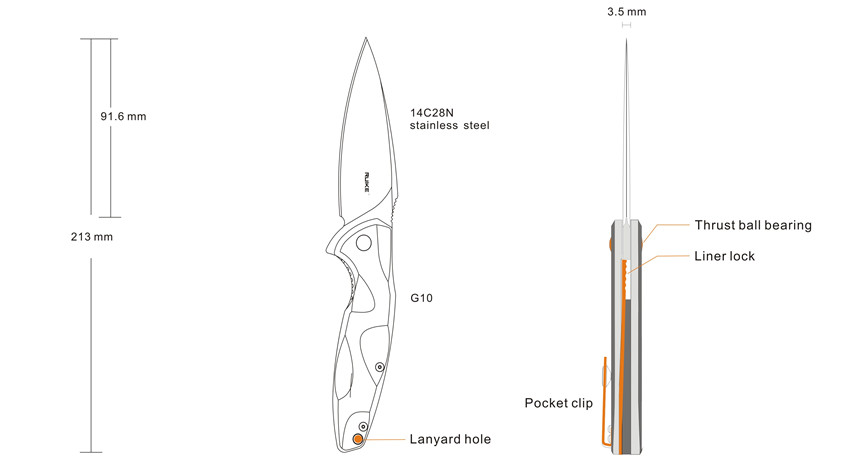 RUIKE P105-Q Flipper Folding Pocket Knife