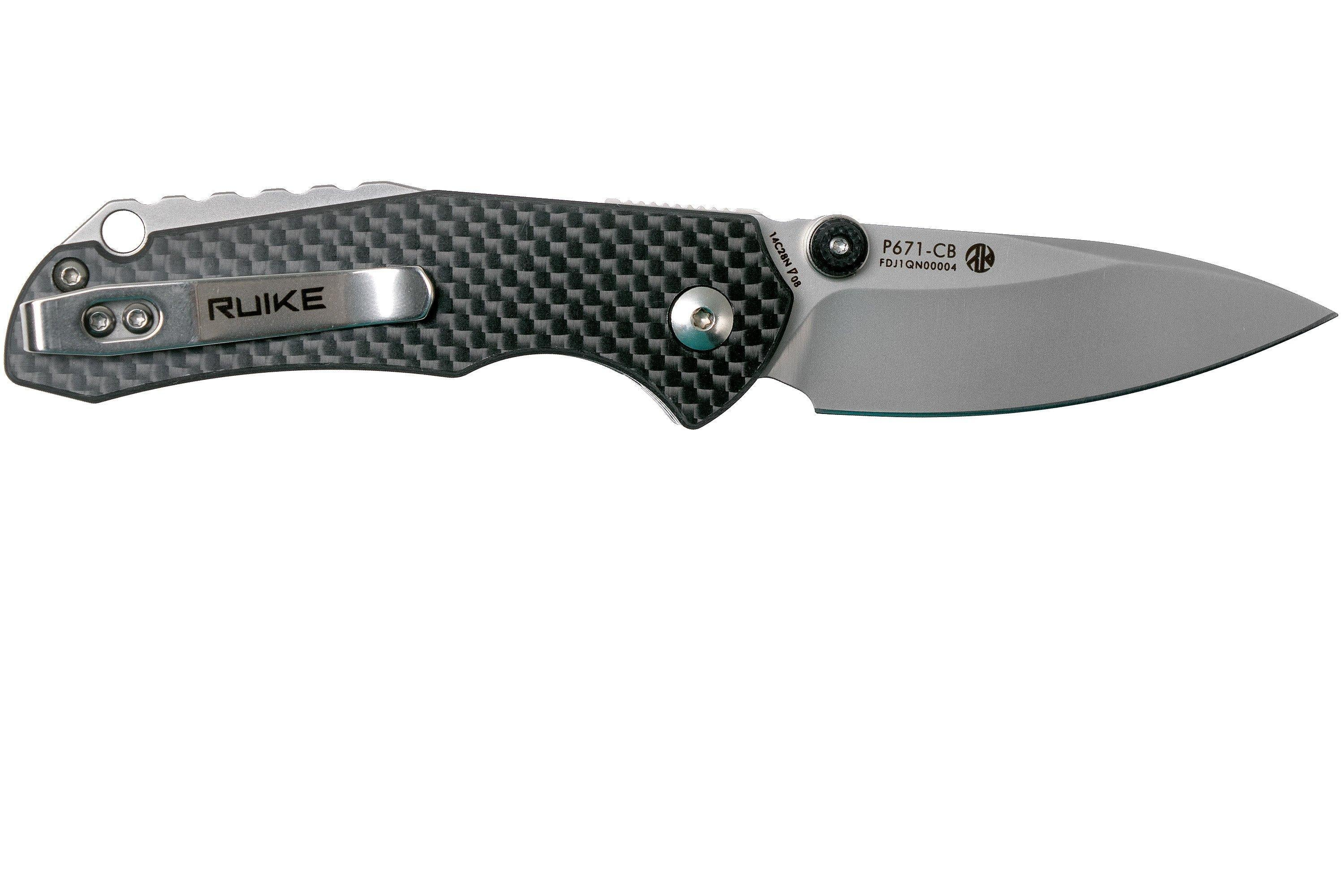 RUIKE P671-CB Front Flipper Carbon Fibre Pocket Knife