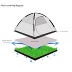 BLACKDOG Dome Canopy Ground Sheet - 280 x 280 CM