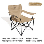 MOBI GARDEN Enjoy Folding Camping Chair with Armrest