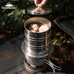 CAMPINGMOON CC-18 Saucepan & S363-2S Double Layer Steamer Set