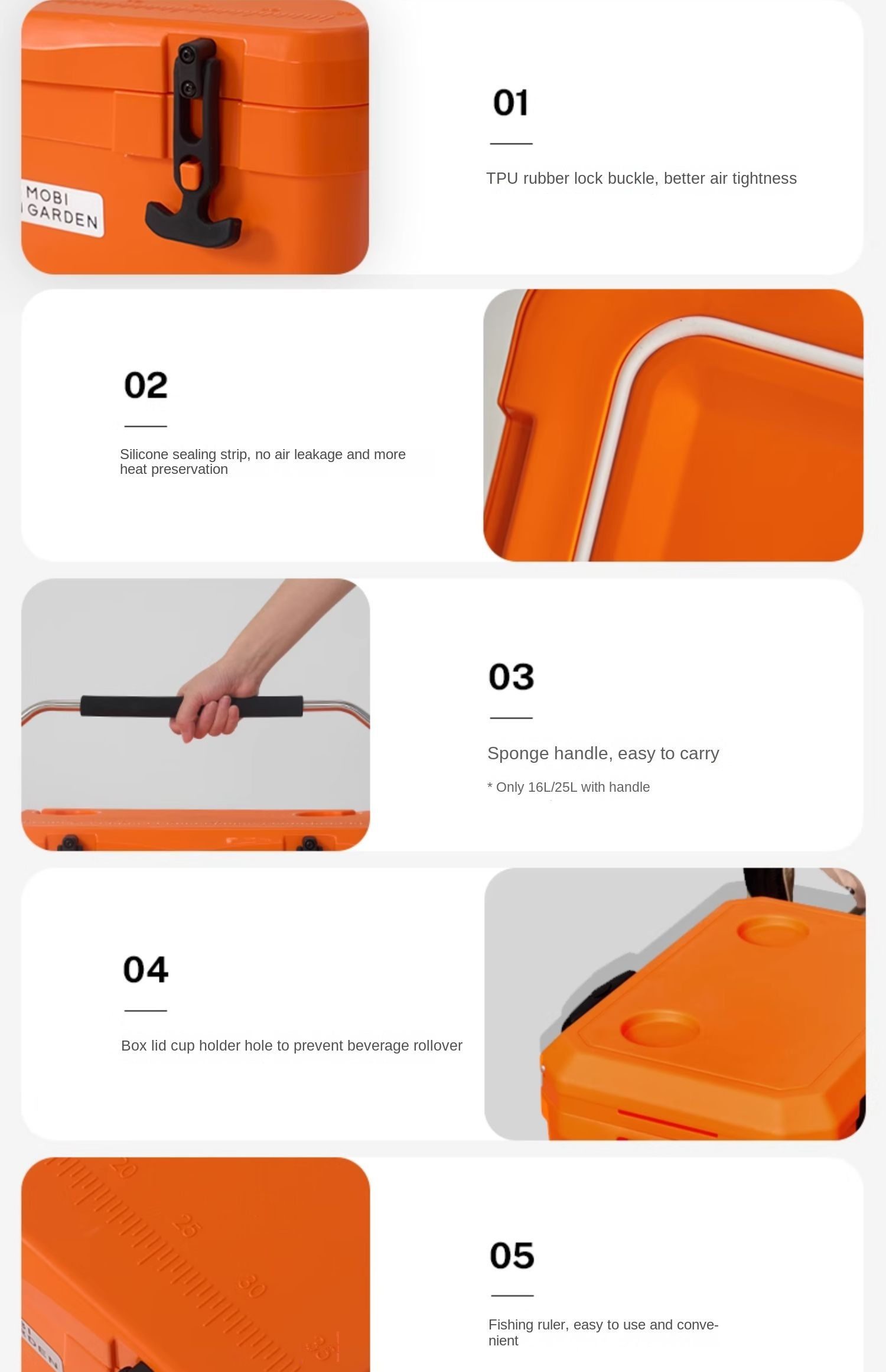 MOBI GARDEN Glacier Insulated Cooler Box 25L