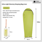 MOBI GARDEN Ultra-Light Mummy Sleeping Bag Liner